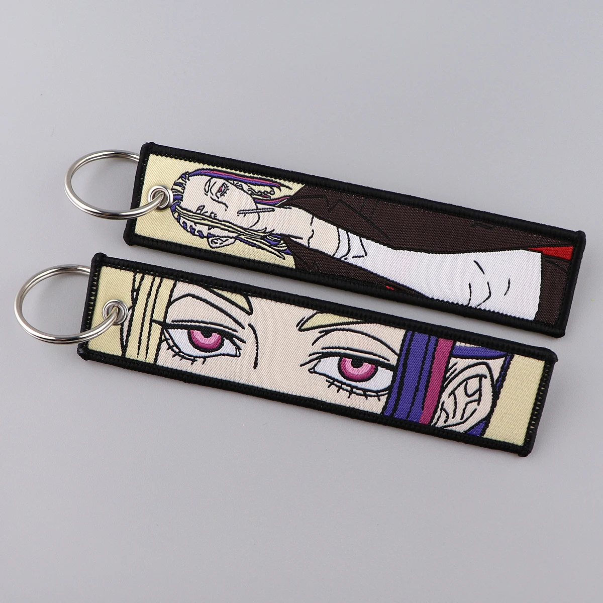 

1pcs Cool Boy Embroidery Key Fobs Anime Motorcycles Cars Backpack Chaveiro Key Holders Fashion Key Ring Decorative Gifts