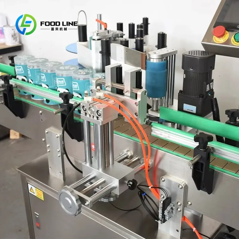 Hot Sale High Accuracy Automatic Labeling System Customized Modular Electric PLC Motor Driven Round Bottle Can Scalable Design