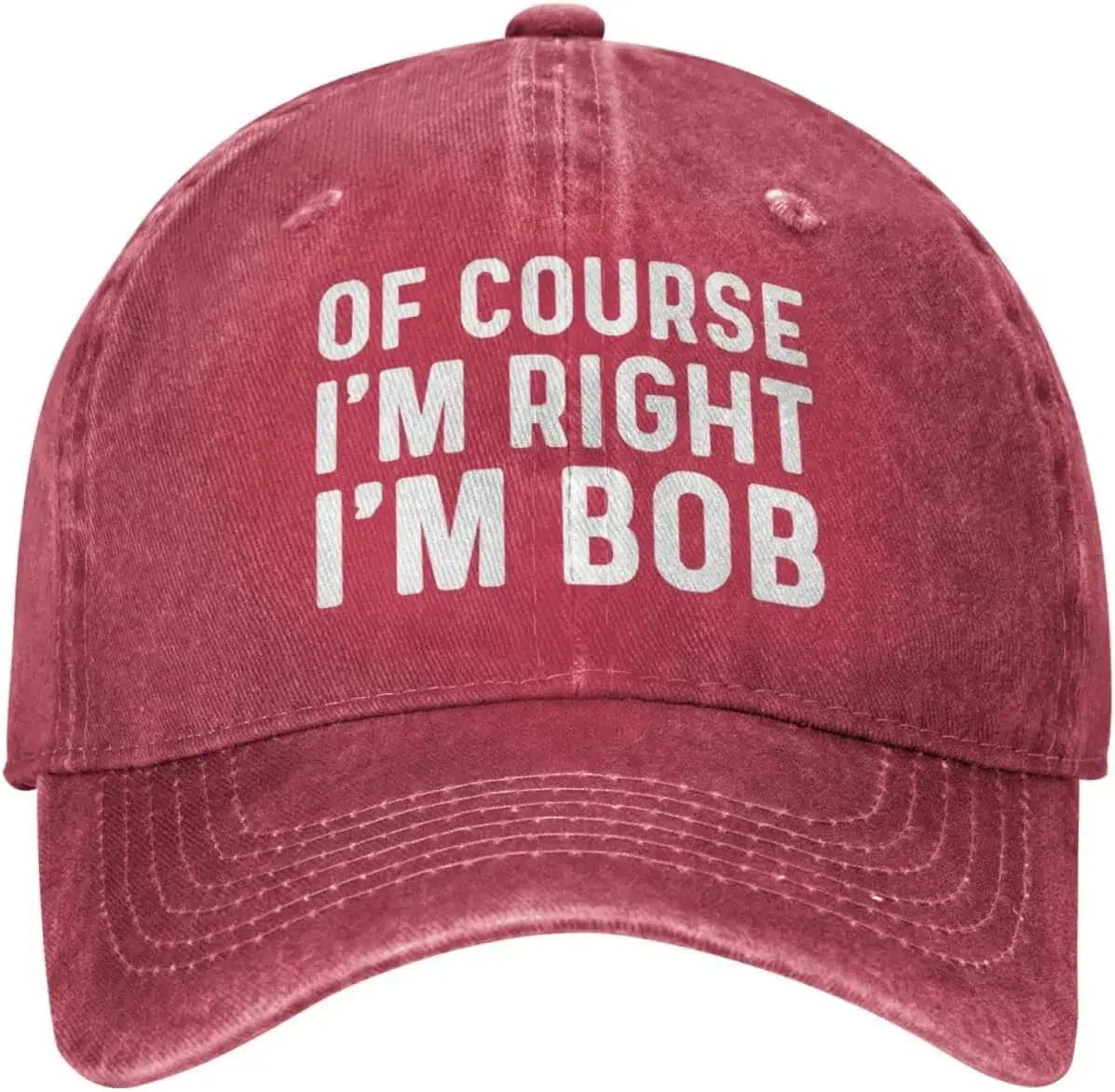 Of Course I'm Right I'm Bob Hat for Men Baseball Caps Vintage Cap