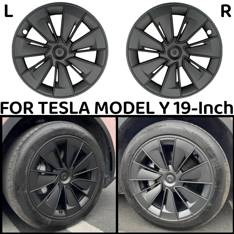 4PCS 19 Zoll Rad Kappen Leistung Ersatz Rad Kappe Automobil Rad Radkappe Vollrand Abdeckung Für Tesla Modell Y 2024 zubehör