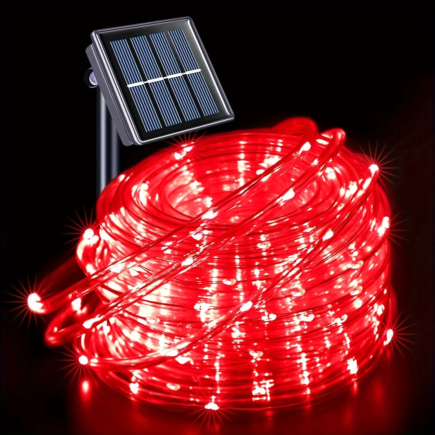 Solar Red Rope Lights 20M 200LED Multi Modes Waterproof Auto On Off Outdoor Fairy Lights for Garden Patio Tree Christmas Decor