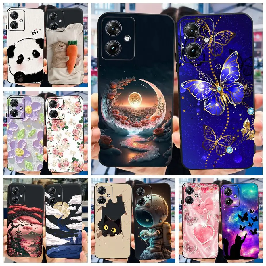 For Motorola Moto G54 Case XT2343-1 New Fashion Painted Cover Soft Silicone Case For Motorola Moto G84 G 54 MotoG54 MotoG84 Bags