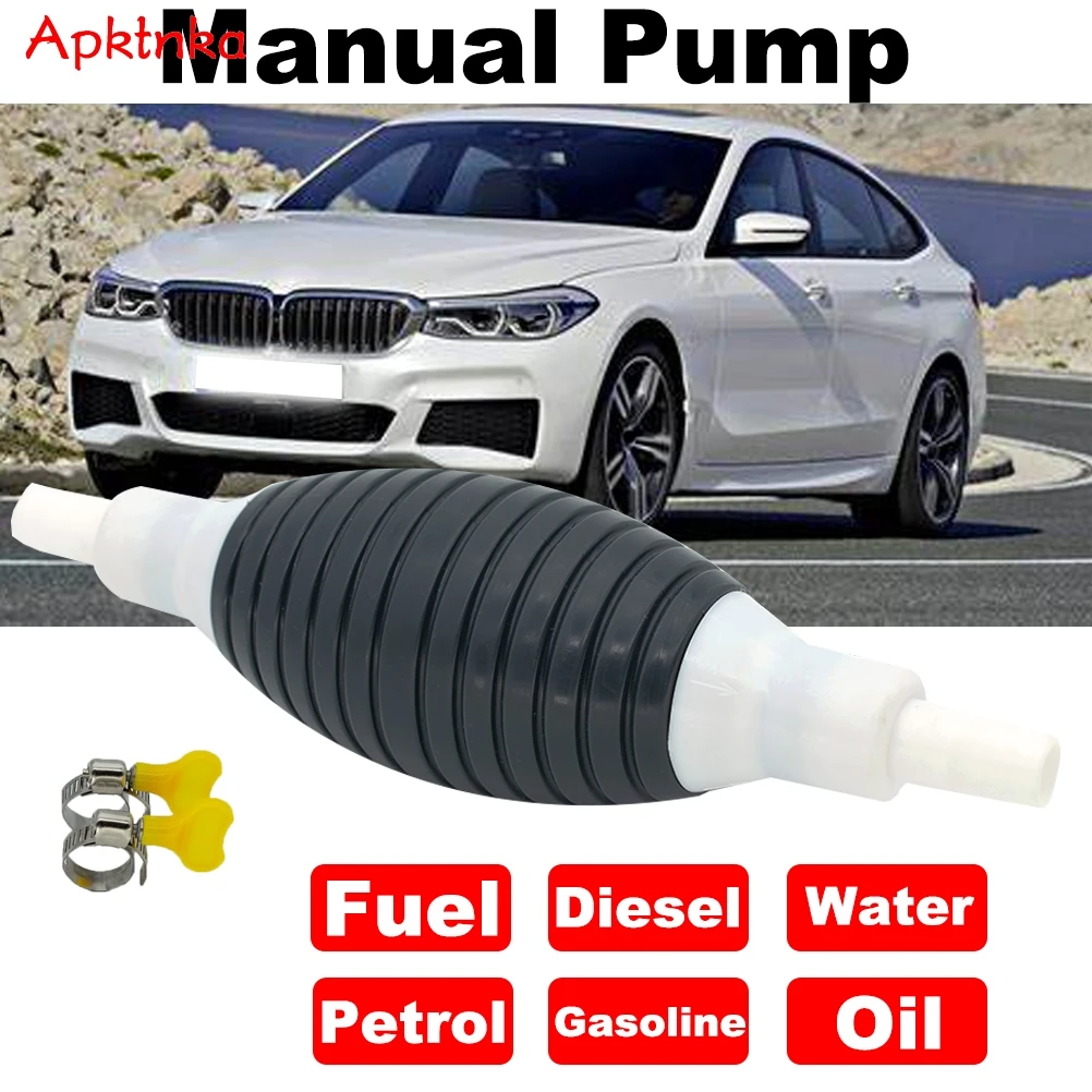 Universal Manual Fuel Pump Line Hand Primer Bulb Water Oil Gasoline Petrol Diesel Liquid Transfer For Car Motorcycle And Boat