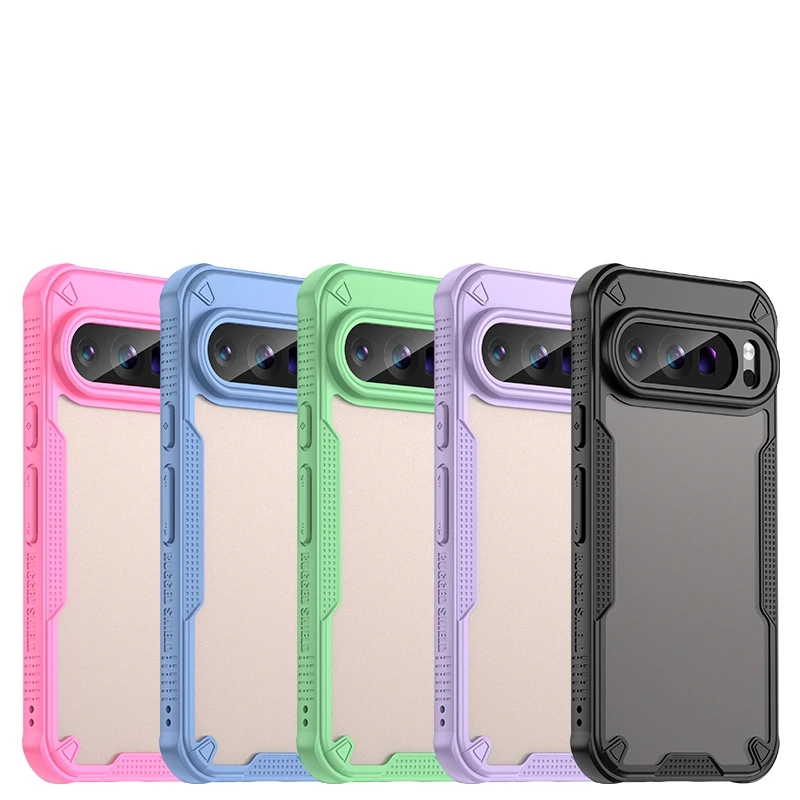 For Google Pixel 9 Pro Case Cover Google Pixel 9 Capa New Shockproof Transparent Colour Frame Clear Fundas Google Pixel 9 Pro XL
