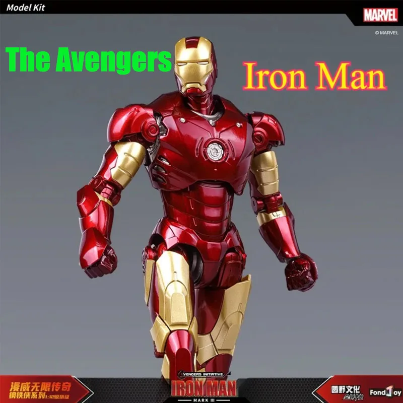 Figura de acción de Iron Man de Marvel, modelo coleccionable del Iron Man ensamblado de Los Vengadores con licencia oficial de Disney de la Saga Infinity