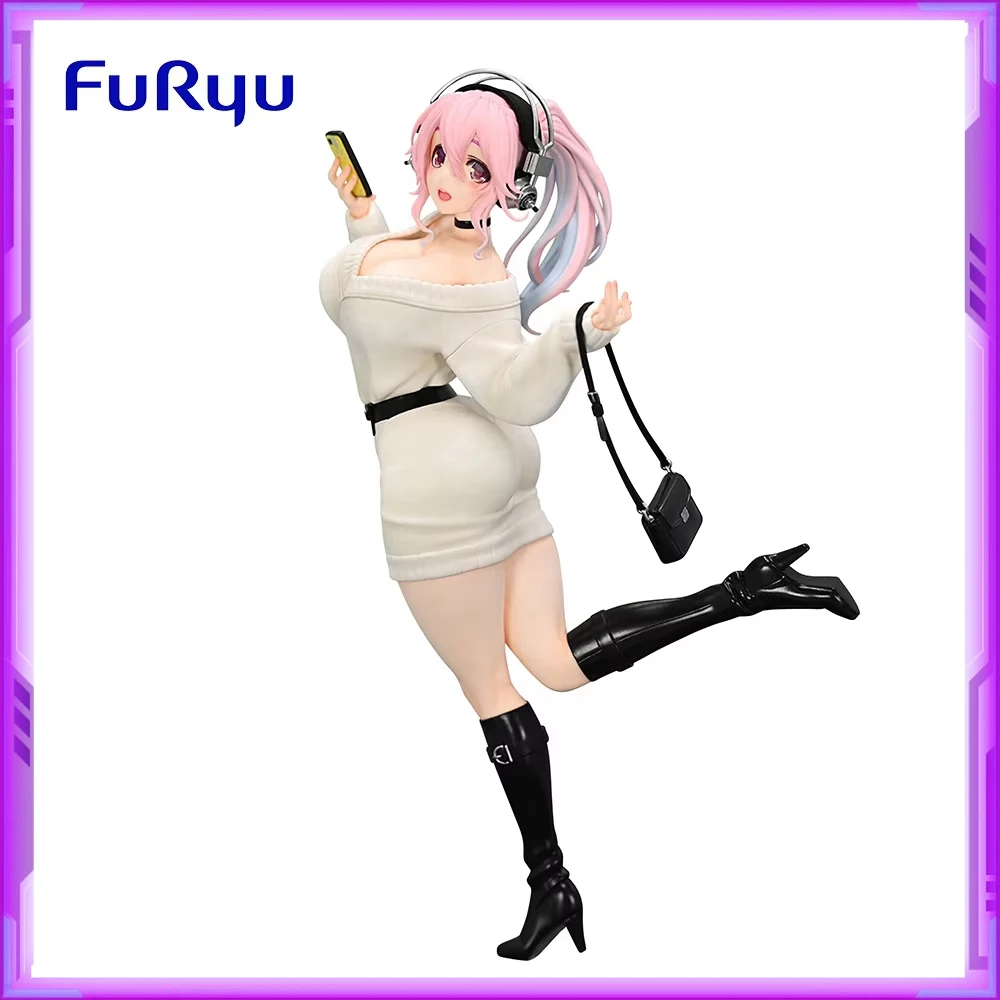 Original FuRyu Trio-Try-iT Super Sonico the Animation SUPERSONICO Winter Memories PVC Anime Figure Action Figures Model Toys