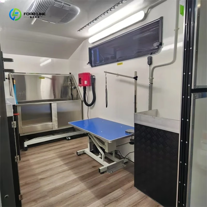 Customized Mobile Pet Grooming Trailer Version Multipurpose Mobile Dog Cleaning Grooming Trailer