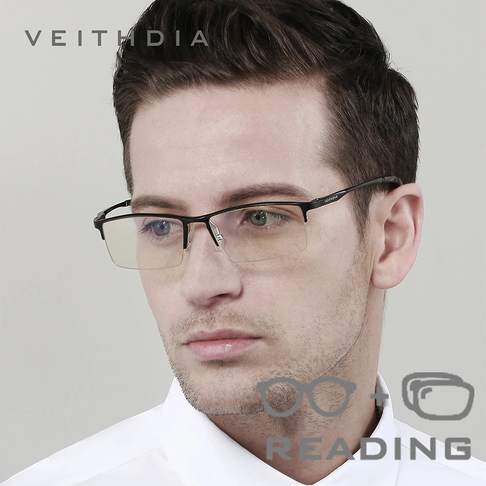 VEITHDIA New Arrival Reading Glasses Anti Blue Ray Aluminum Magnesium Frame Polycarbonate Lens +1.00 +1.50 +2.00 +2.50 R08721