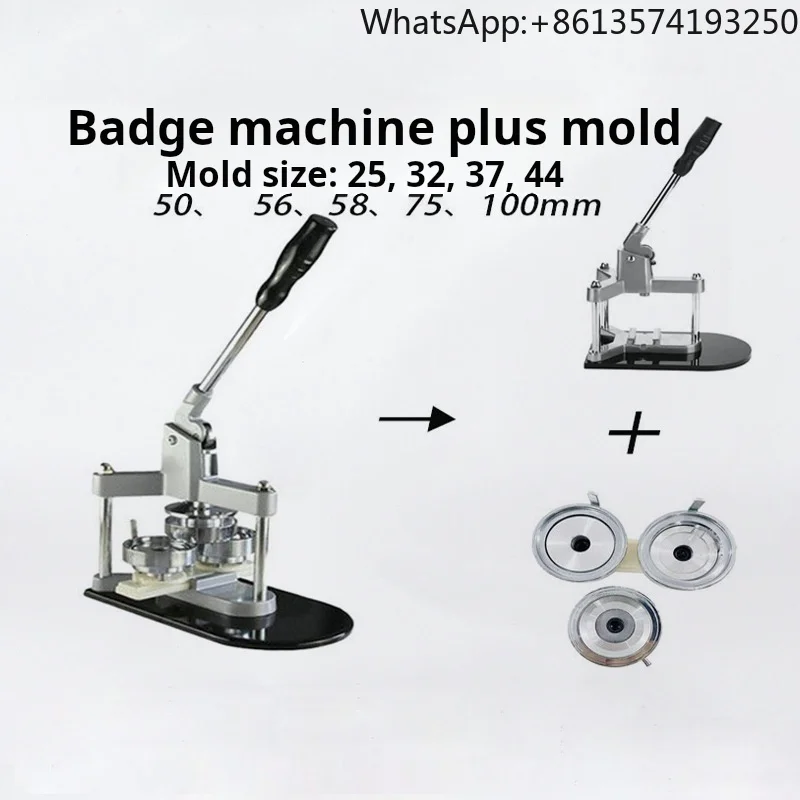 New DIY Badge Maker Machine Kit Manual Tinplate Equipment with Aluminium Button Equipment for Badge Making