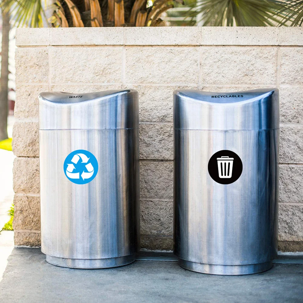 

1 set 6 Sheets Pvc Garbage Sorting Stickers Waterproof Trash Can Decals For Waste Bin Classification Reminding Labels Kitchen