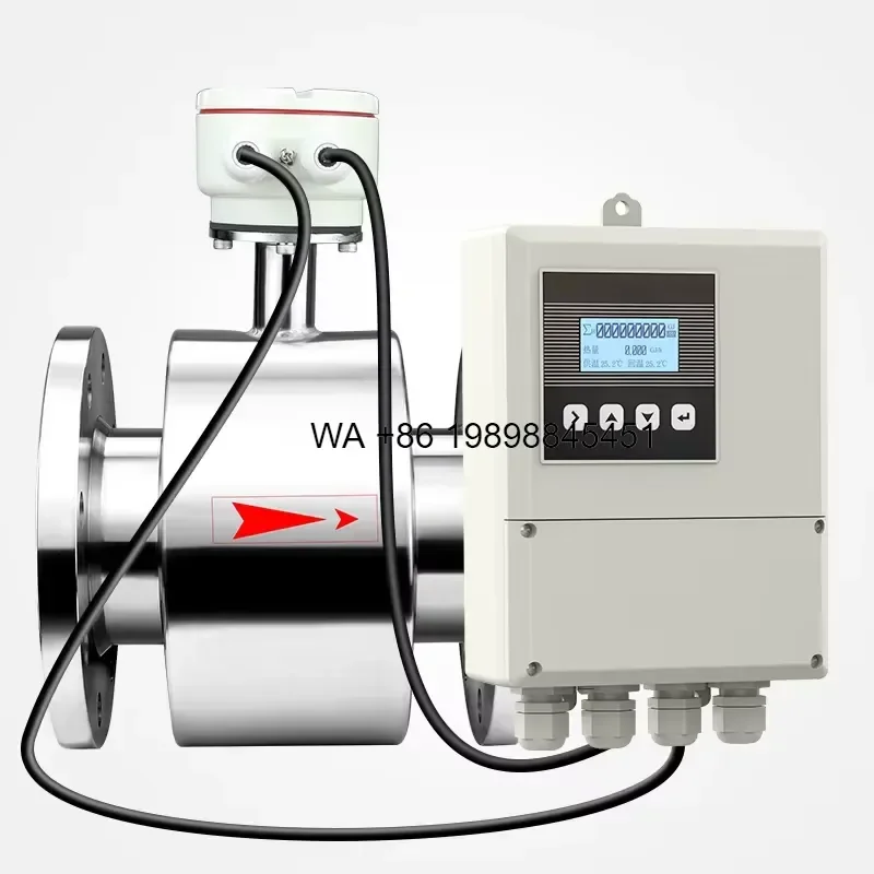 Wmwmnu CE Certified Stainless Steel Digital Magnetic Clamp Flow Meter for Chemical Liquid Milk Water Pulse 4-20mA RS485