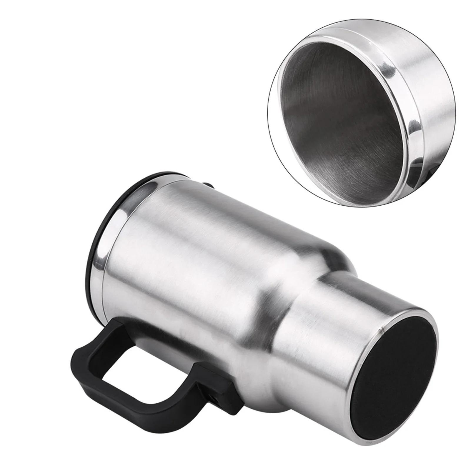 المحمولة 12 فولت 450 مللي غلاية مياه كهربائية Incar الفولاذ المقاوم للصدأ السفر التدفئة كوب القهوة الشاي سيارة كوب القدح اكسسوارات السفر السيارات #5