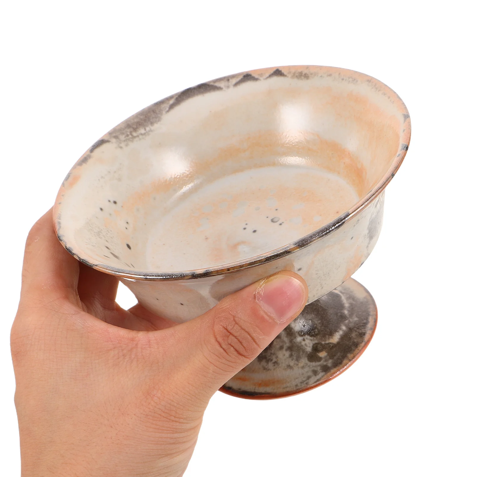 

Ceramic Footed Vintage Fruit Bowl High Pedestal Serving Plate for Home Gatherings Dessert Tray Porcelain Fruit Display