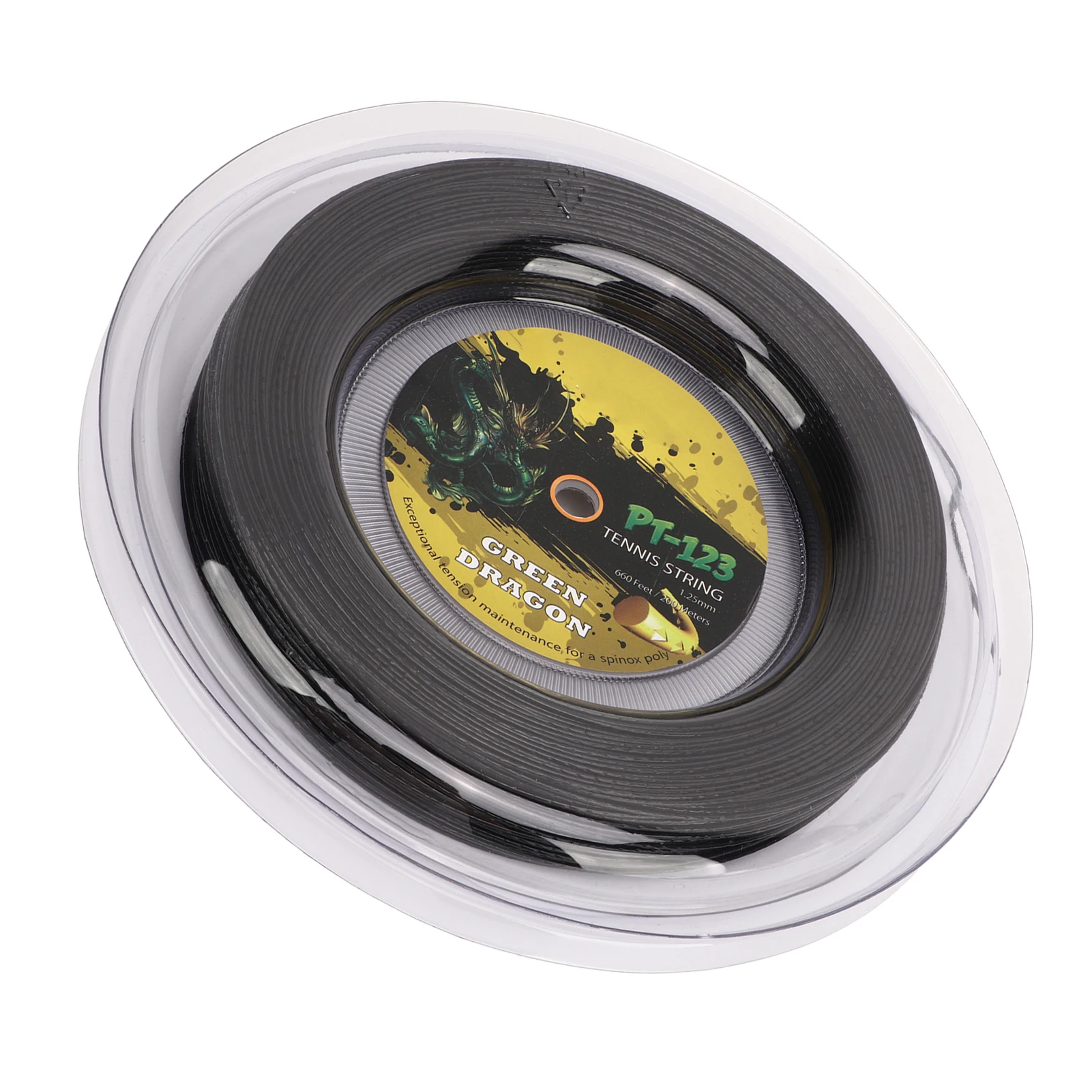 1.25mm 200M Tennis Racket String Double Ribbed Pattern Beat Resistant Polyester Tennis String for Teenager