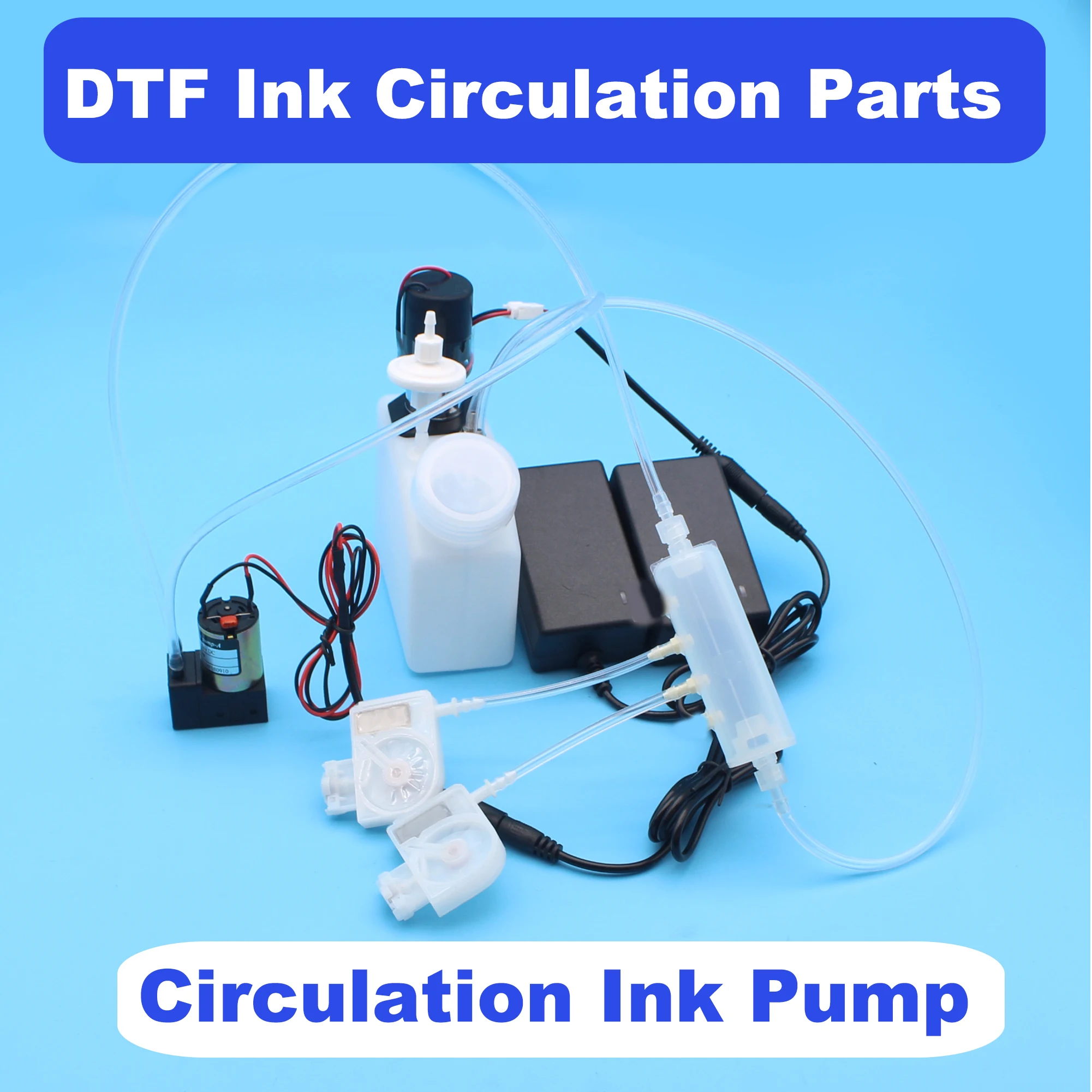 DTF Printer Circulation Ink Recycle System CISS Ink Tank For Direct To Film Printer DTF Printing With Ink Pump Damper Splitter