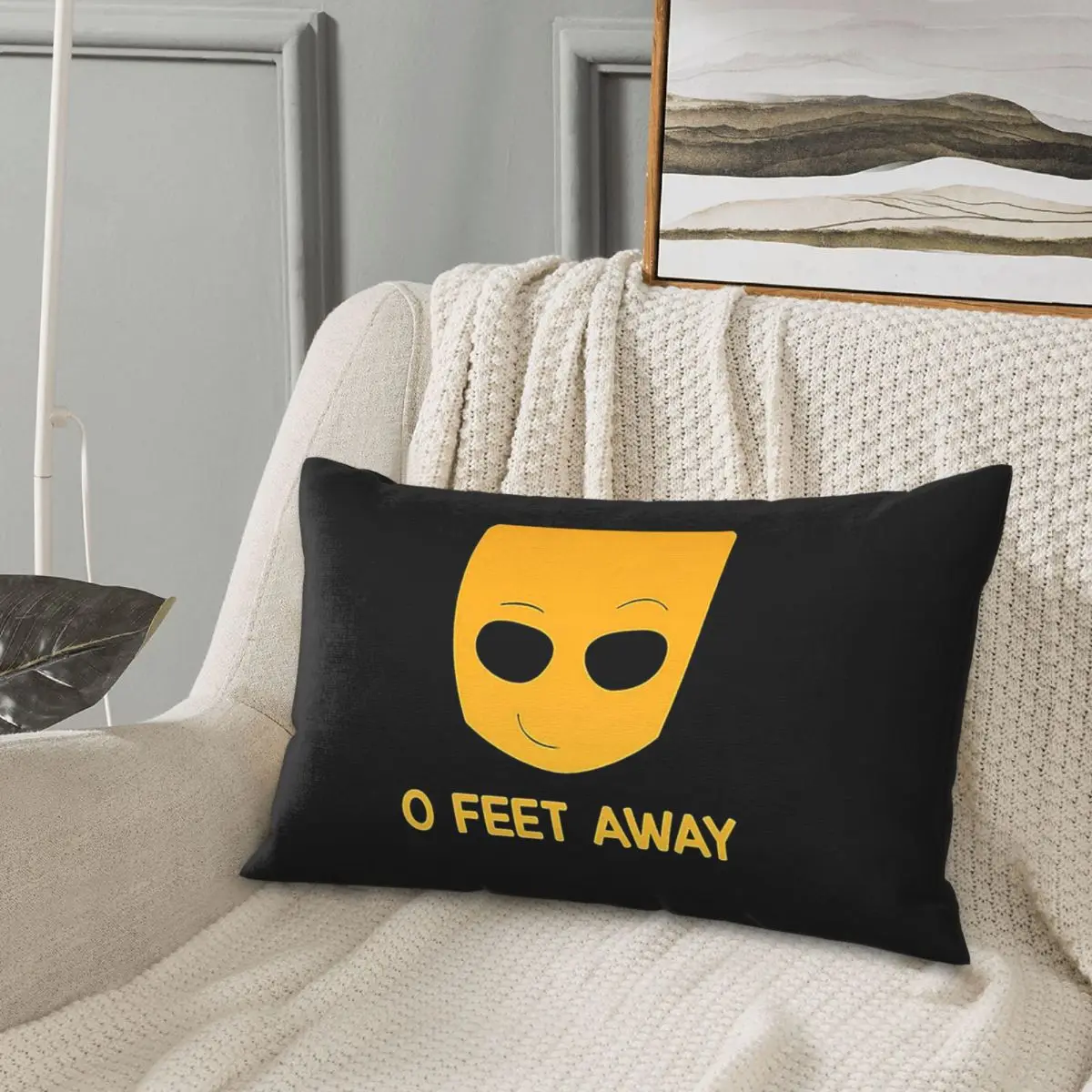 Grindr Zero O Feet Away Rectangle Pillowcase Cushion Cover Decorative Bedroom Bed Home Comfort Throw Pillow