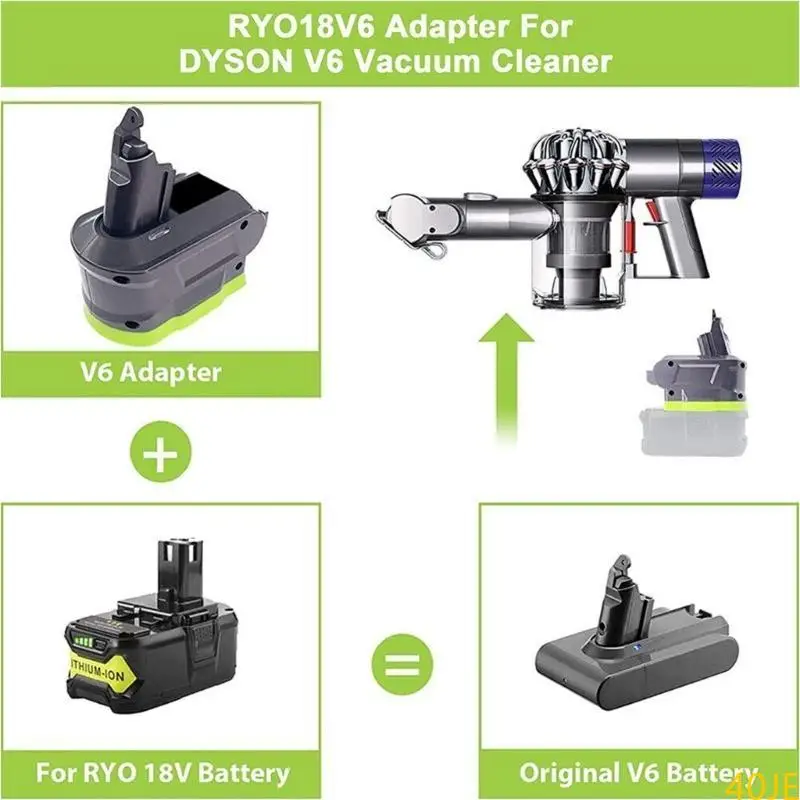 

40JE Easy Installation 18V Tool Battery Adapter Converters for Battery Adapter Vacuum Cleaners Adapter Accessories