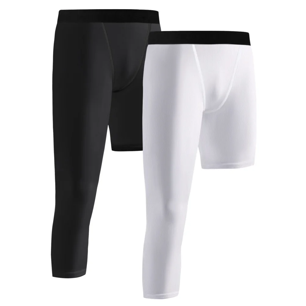 Single Leg Basketball Leggings Quick Drying Teen Boy Running Football Yoga Fitness Compression Pants Sports Clothing Accessories
