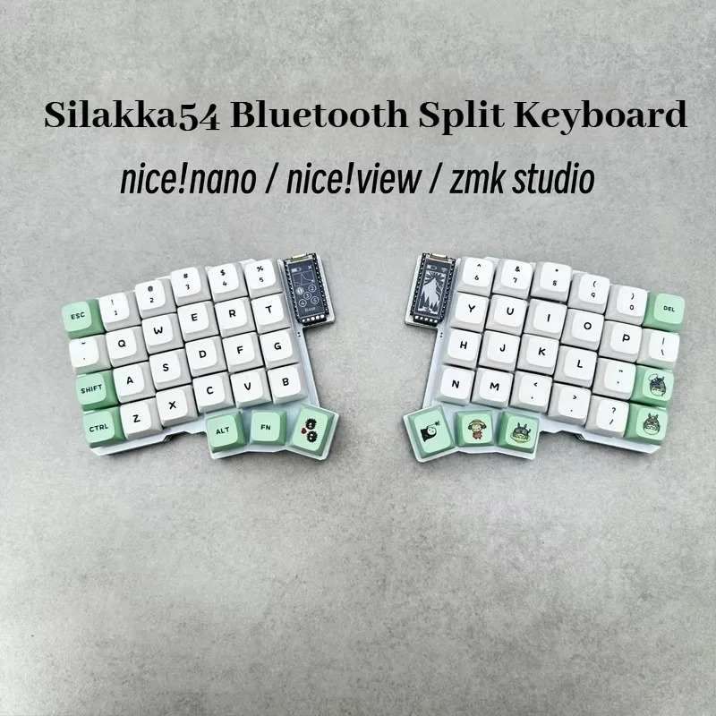 Silakka54 Wireless Bluetooth Split Mechanical Keyboard  Split Customization Zmk Hot-Swappable Left Right Game Keyboard Kit