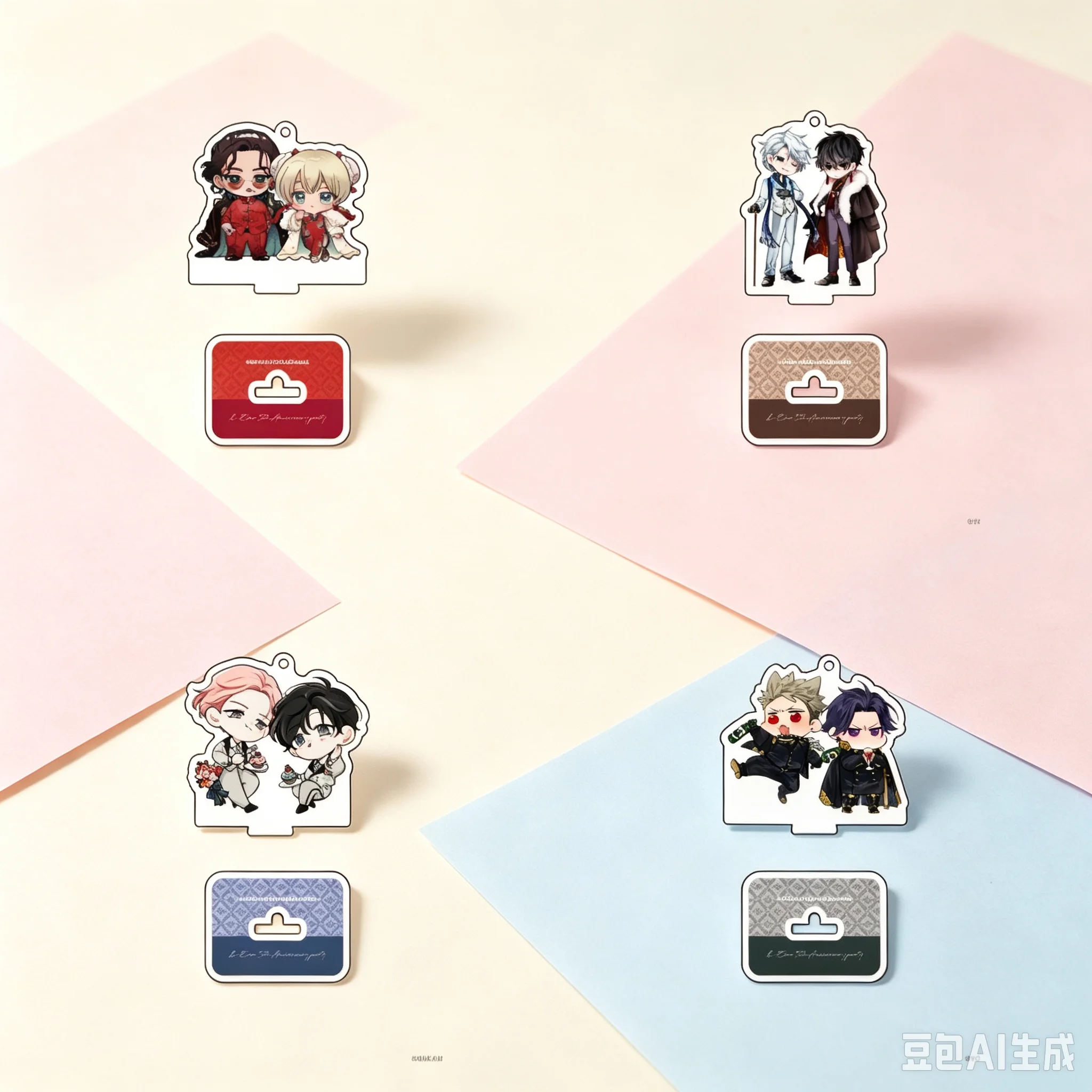 10cmAnime Witch's Dog/Misfortune Collar/Number One's Boyfriend/Shunrai To Mitsu Acrylic Stand Modlel Desktop Decoration Keychain