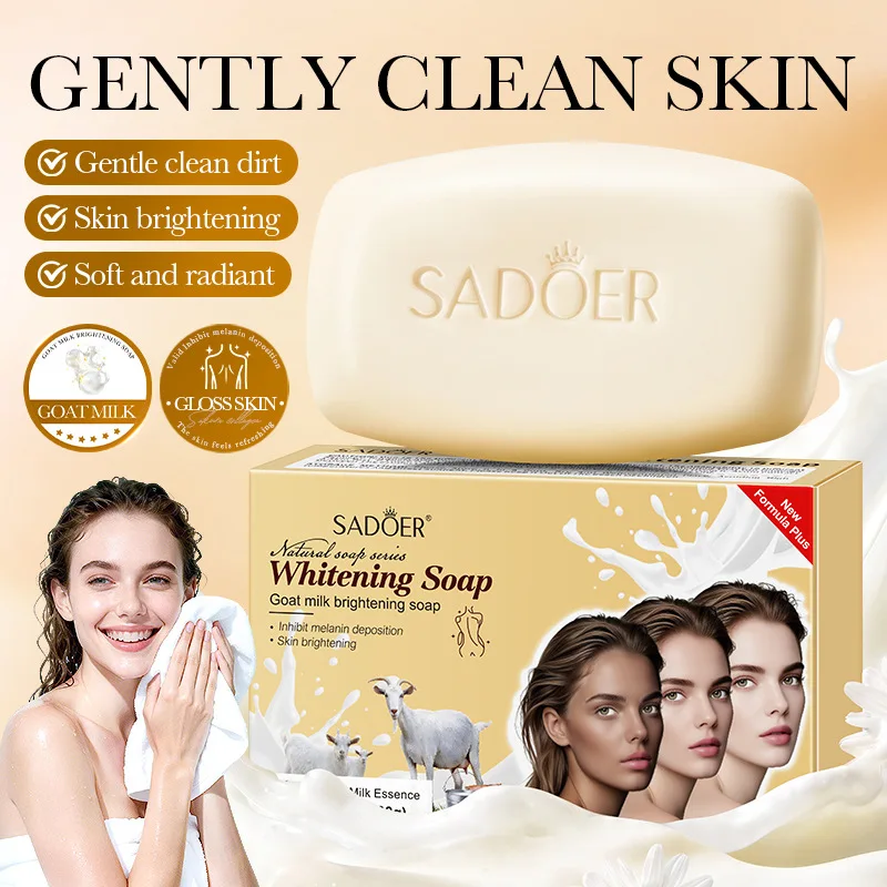 Goat Milk Soap 100g Cleansing Brightening Emollient Handmade Soap Gentle Clean Dirt Skin Brightening Soft and Radiant