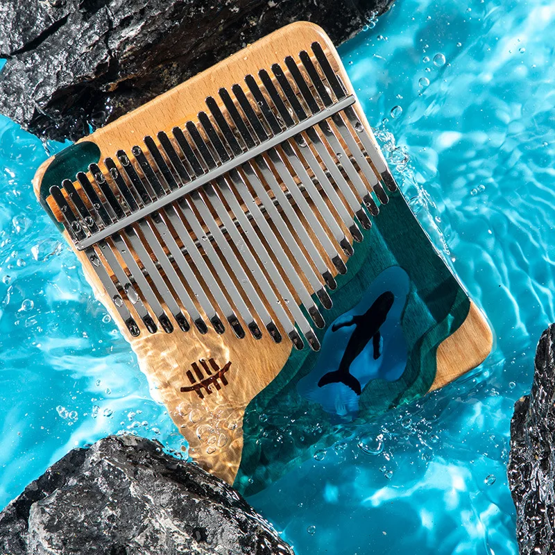 Epoxy Resin 21 Keys Kalimba Professional Musical Keyboard Whale Kalimbas Portable Instruments Piccolo Initiants Fingers Piano