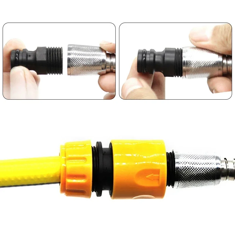 2Pcs 1/2" Hose Thread Adapter, Quick Connect for Garden Water Pipe, Car Wash Spray Gun, Home Gardening Tap Fitting image 5