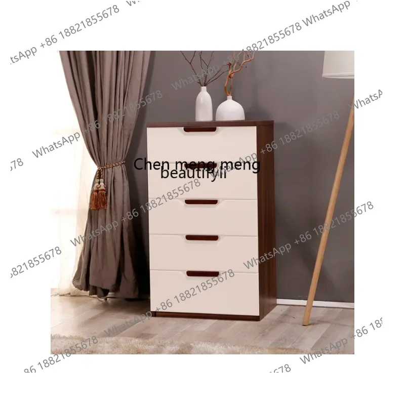 cc182R11 Einfache, moderne Aufbewahrungskommode im nordischen Stil, Möbel mit vier Eimern, Kommode, Schlafzimmer, Wohnzimmer, Spind f