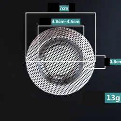 Mesh Sink Strainer Drain Sink Filter Plastic Silicone Kitchen Food Rice Sink Stopper Bathtub Hair Colander Strainer