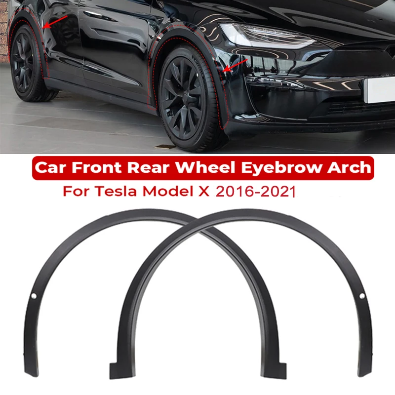 

Car Wheel Eyebrow Fender For Tesla Model X 2016-2021 Mudguard Mud Flap Splash Guard Arches Trim Molding Exterior Accessories