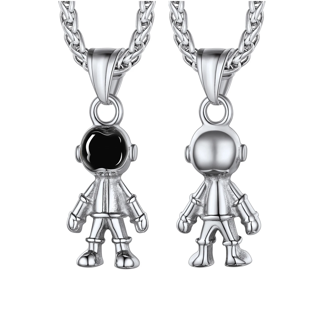 Steampunk Astronaut Pendant Necklaces for Man Woman 22 Inches Wheat Chain Unisex Jewelry Gift
