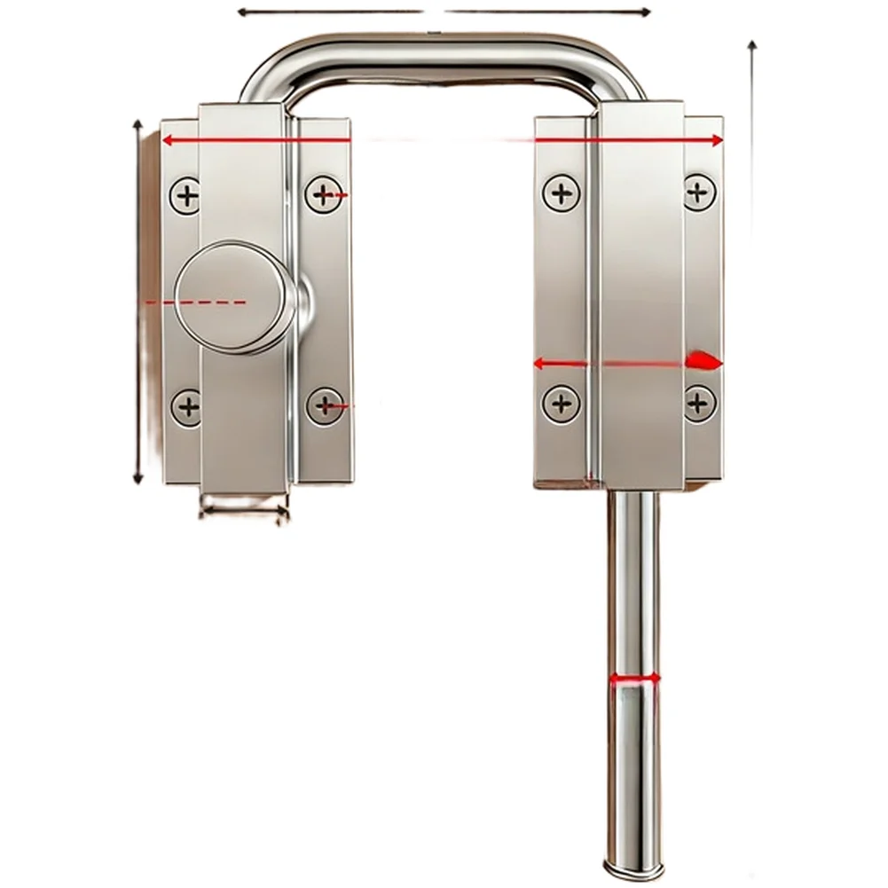 Aluminum Alloy Door Latch with Multi-Angle Positioning Support and Anti-Pry Locking Geometry for Everyday Door Security