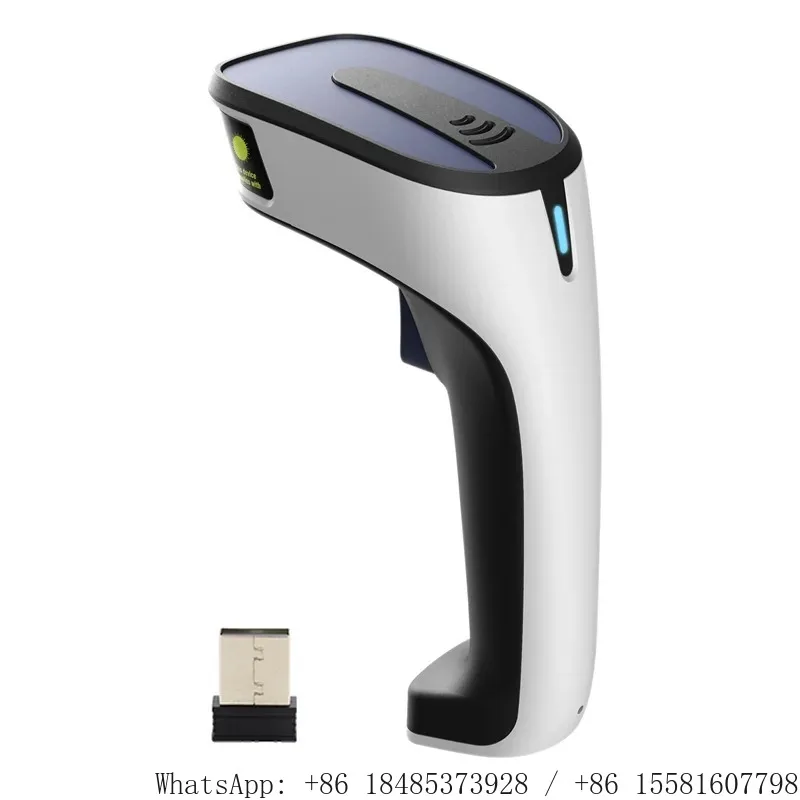 Wireless Red Light Barcode Scan Gun 1D 2D QR Code Scanner 2.4G Handheld Bar Code Reader For Supermarket Express Logistics