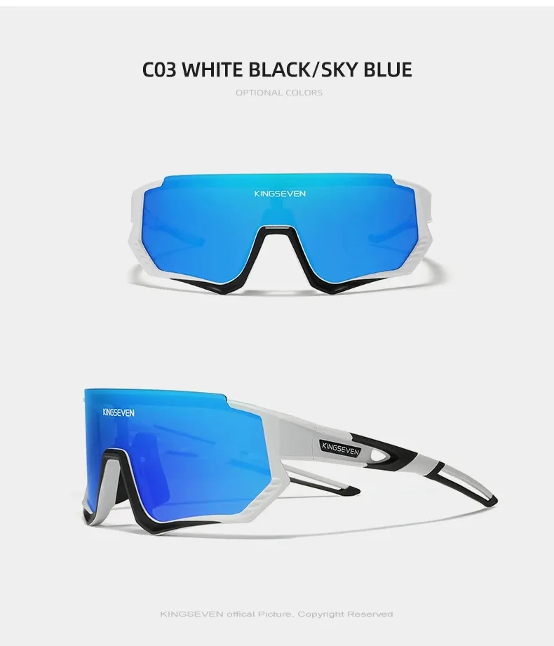 Kings even radfahren anti-uv sonnenbrille männer frauen fahrrad brille uv400 polarisiertes fischerrad klettern großformat ige sport brillen – Detail 5