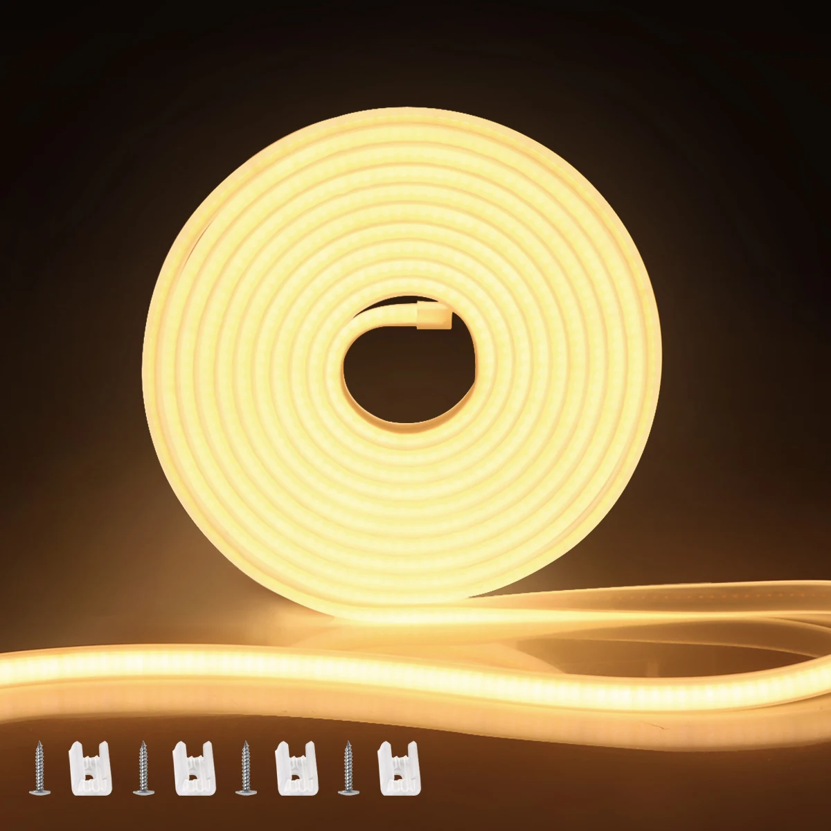 COB LED Neon Strip Light 220V 110V 288LEDs/m CRI RA90 Flexible Outdoor LED Tape With ON OFF Switch For Kitchen Garden Lighting