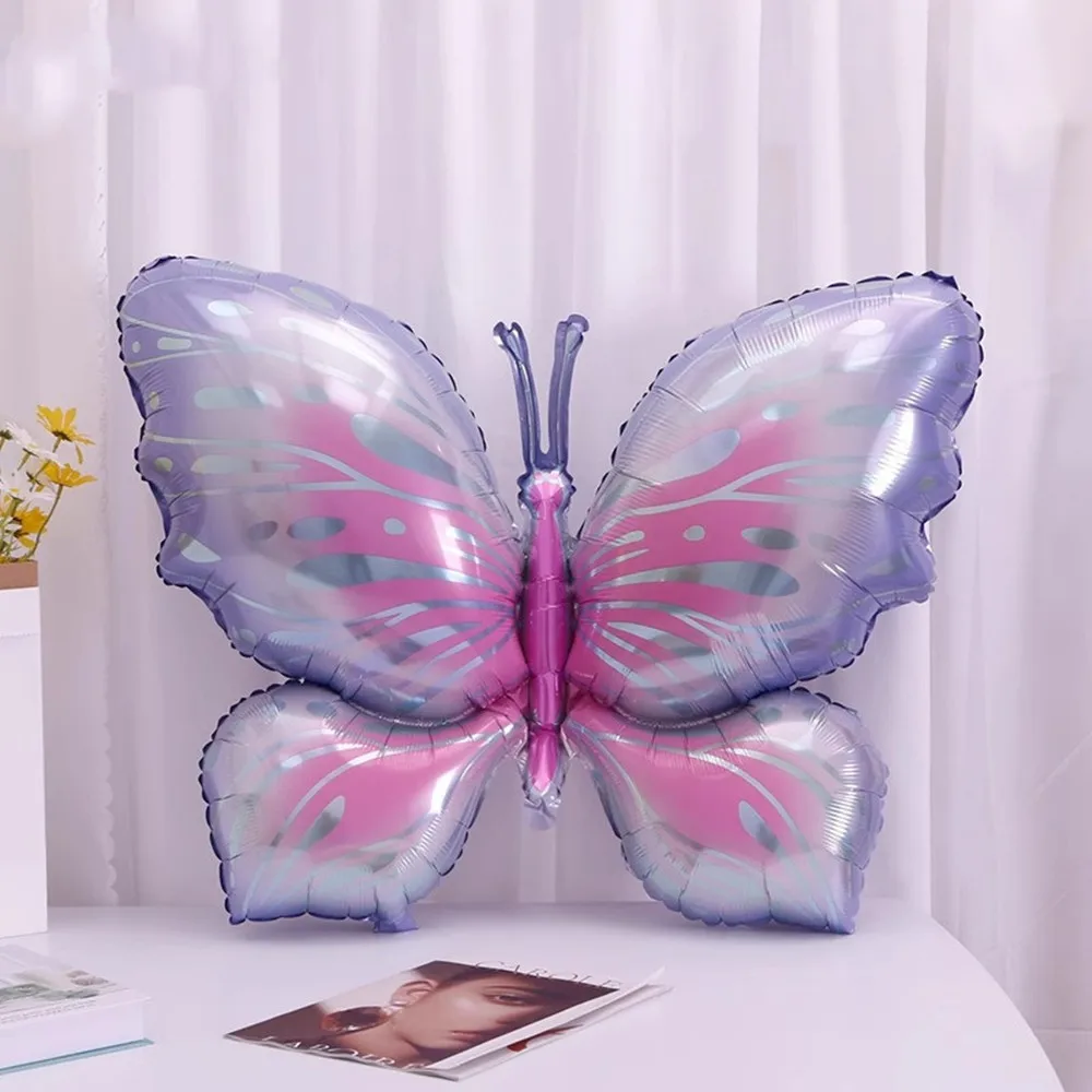 فراشة كبيرة الألومنيوم احباط بالونات فراشة الهيليوم الهواء Globos عيد ميلاد الزفاف استحمام الطفل زينة الحفلات لعبة أطفال الدعائم