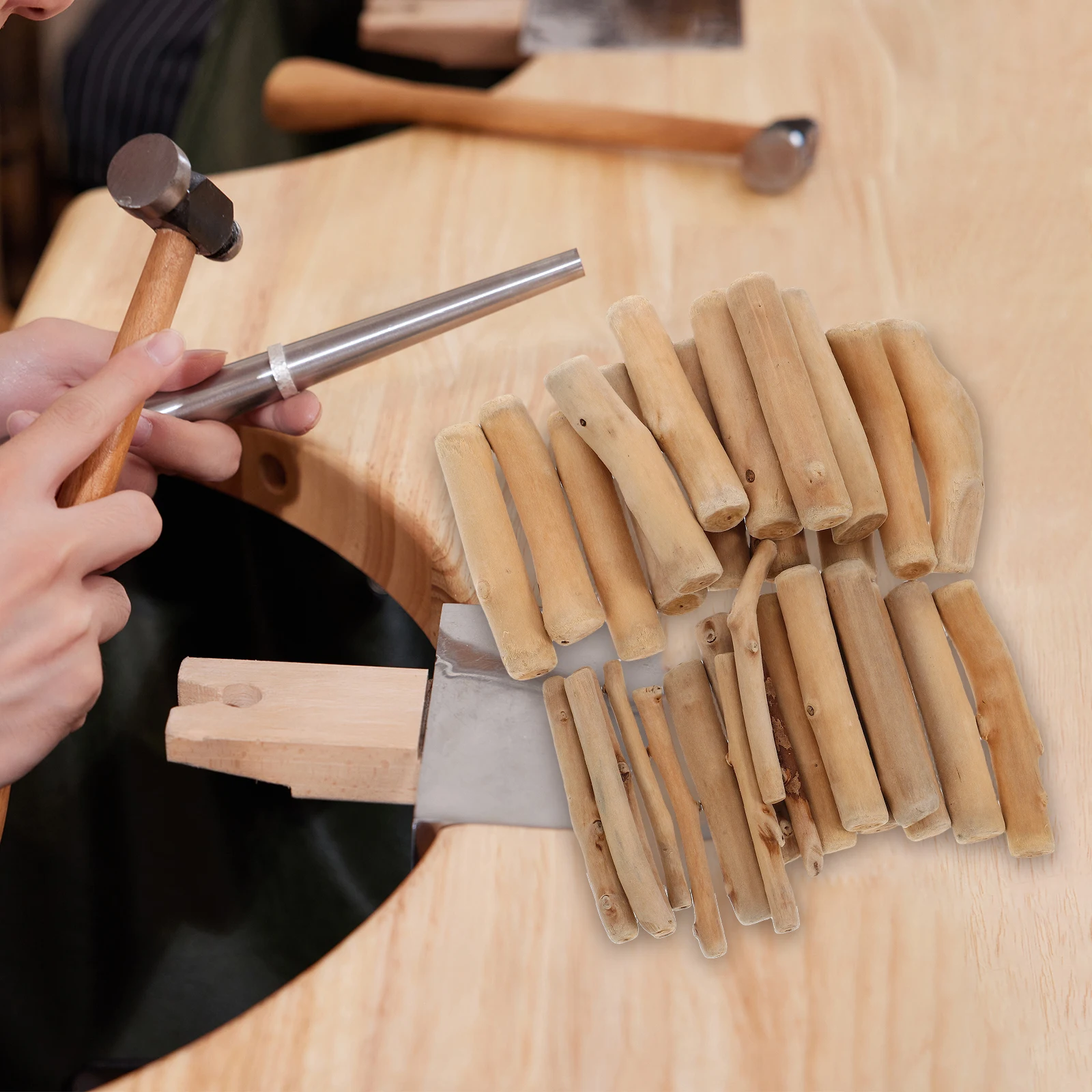 

250g Pack Wooden Rod Bars Natural Driftwood 8cm Antiseptic Wood for DIY Crafts Decoration Natural Driftwood Decor