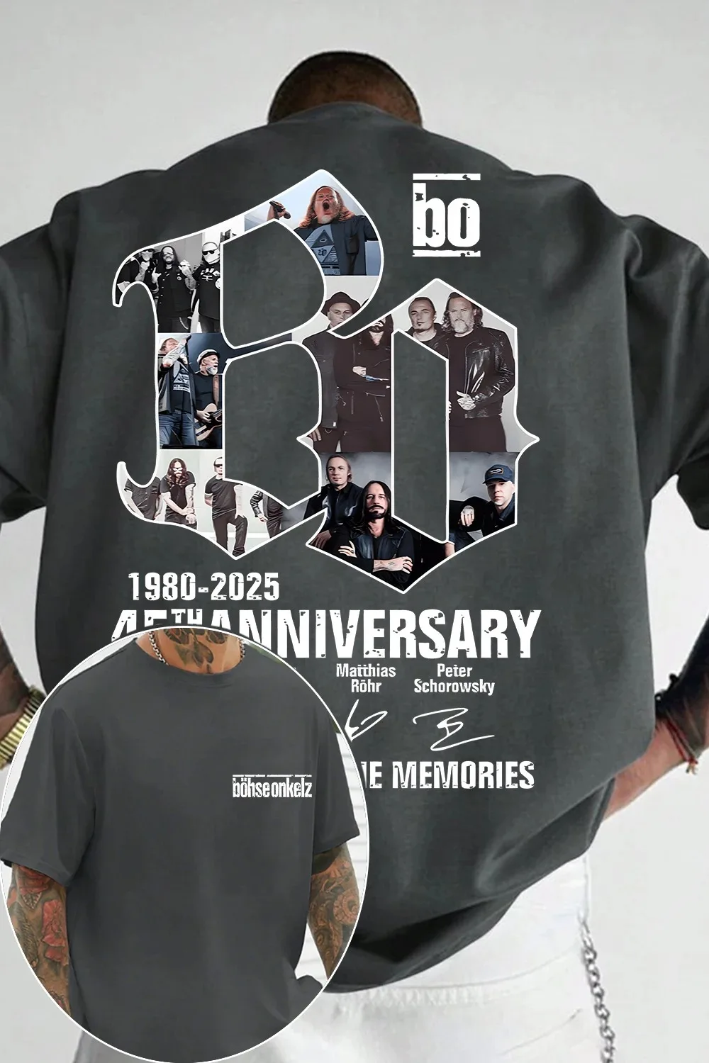 Bozhe Onkelz يجب أن يكون المشجعين جولة عالمية Mercah تي شيرت مطبوع كلاسيكي ألماني الشرير روك باند الأجهزة الطرفية الشارع الشهير القطن العصري #2