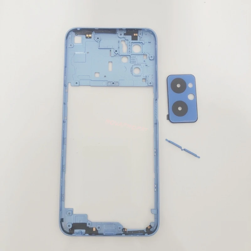 LCD Faceplate Frame Middle Bezel For Realme 9i Battery Cover Back Rear Door Full Housing Camera Glass Lens Side Key Button