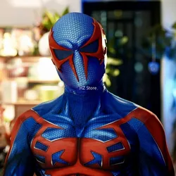 Blue Spider-Man 2099 Mask with Faceshell & Eyes 1:1 3D Handmade Spiderman Mask Halloween Cosplay Birthday Gift