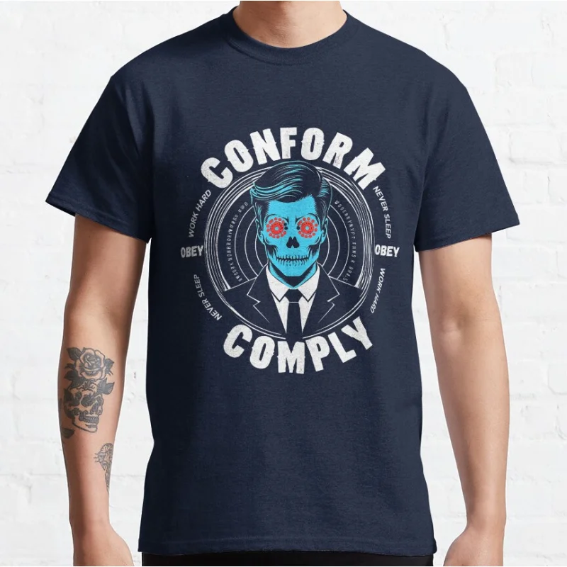 Comply Conform Watch TV Retro Horror movie They Live Obey meme vintage consume 80s Alien Graphic T Shirts large size Adult S-6XL