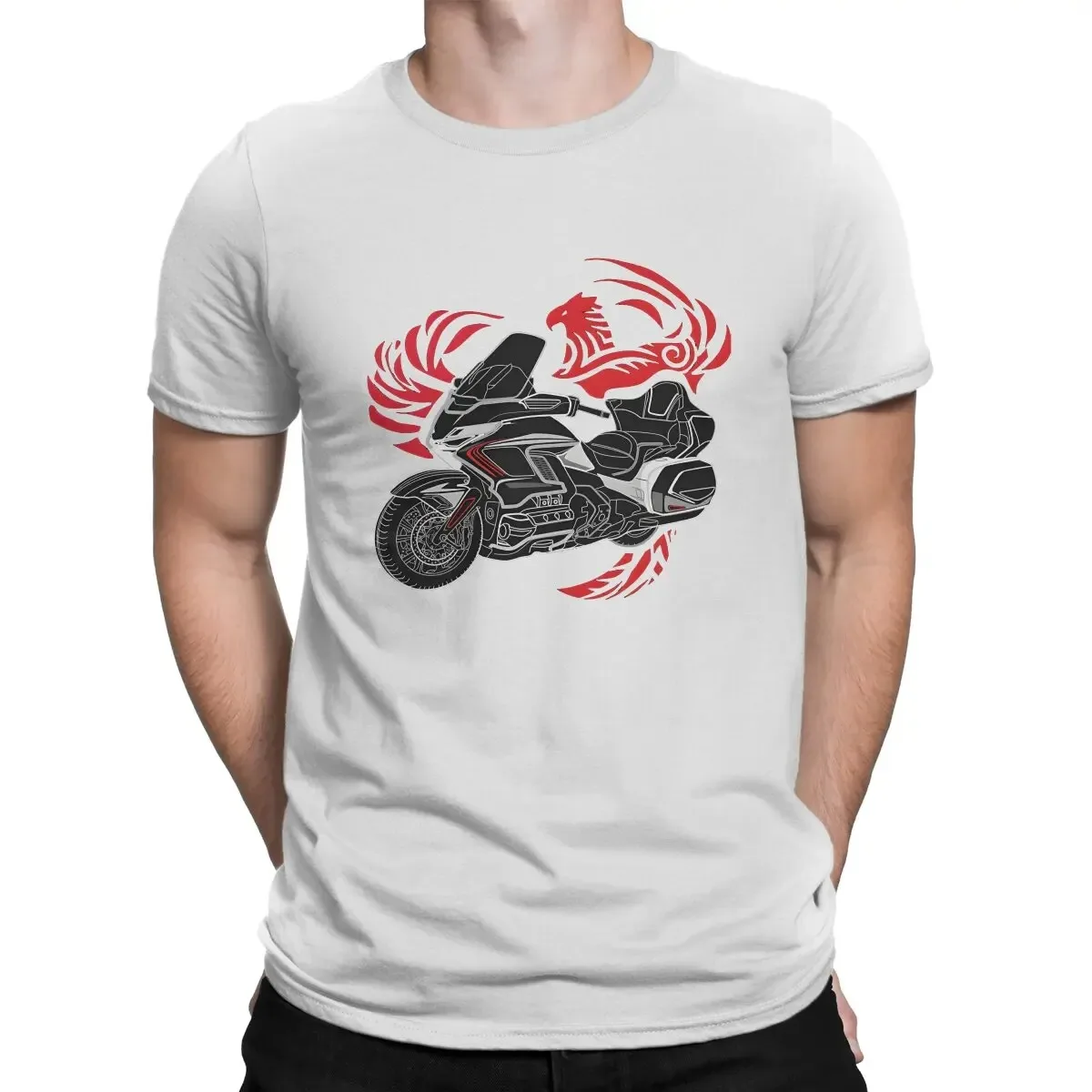 Goldwing Legend Motorcycle Men TShirt H-Hondda Crewneck Tops Fabric T Shirt Funny Top Quality Gift Idea