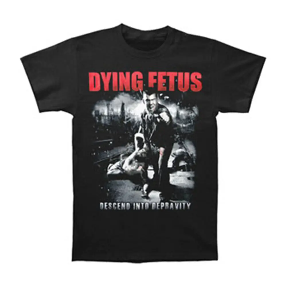 Men'S Dying Fetus Descend Into Depravity T Shirt X Large Black