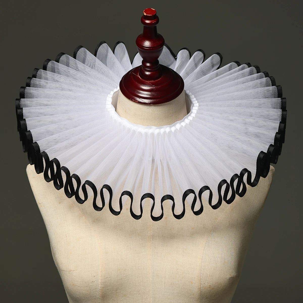 Clown Costume Cosplay Collar Vintage Victorian Renaissance Neck Ruffle Choker image 4