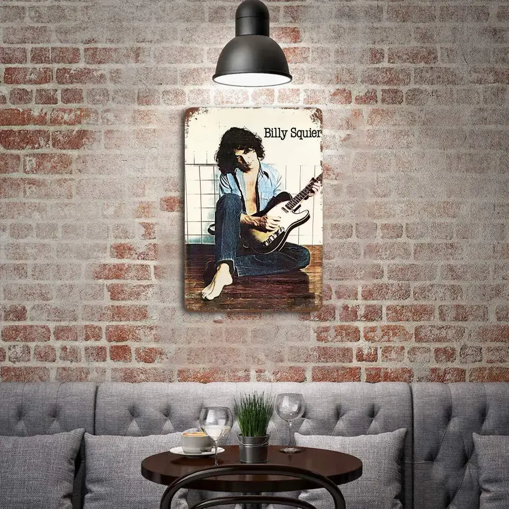 Billy Squier Band metal Decor Poster Vintage Tin Sign Metal Sign Decorative Plaque for Pub Bar Man Cave Club Wall Decoration