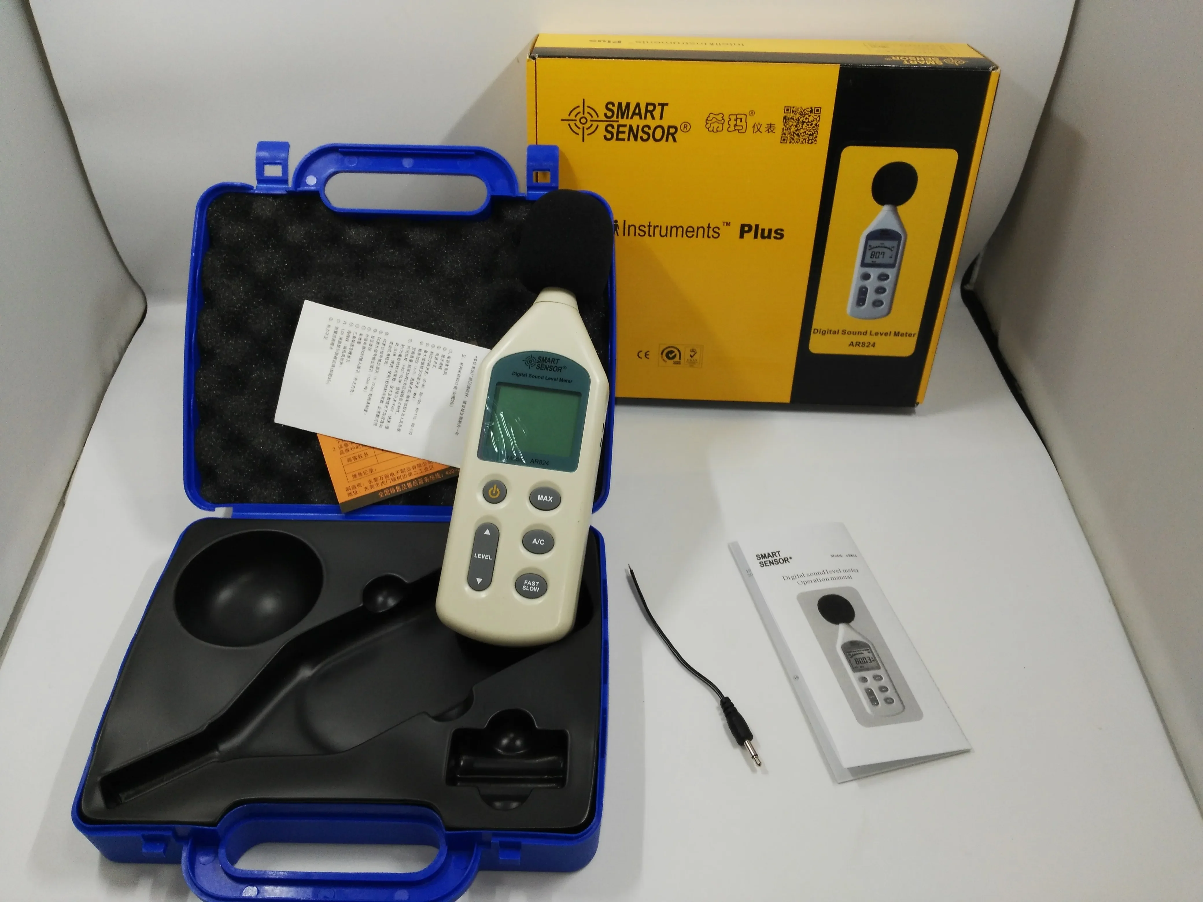 

AR824 Noise Sound Level Meter Tester 30~130dB Smart Sensor