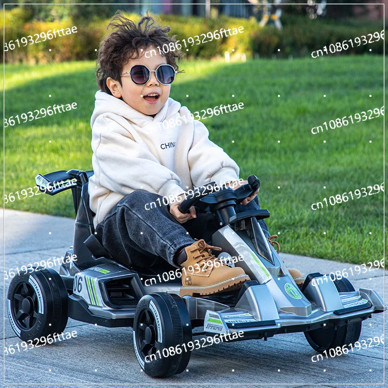 Children's Electric Kart Four-wheel Drift Car, Male and Female Baby Rechargeable Stroller, Remote Control Electric Vehicle