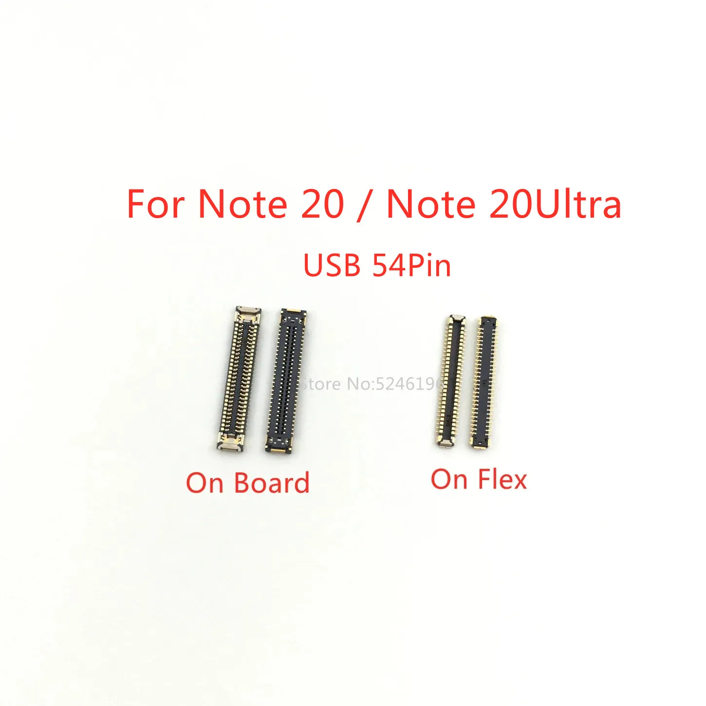 5-10Pcs USB Charger Charging Port FPC Connector 54Pin For Samsung Galaxy Note 20 Note 20Ultra Note20 Ultra Note 20U PlugOn Board