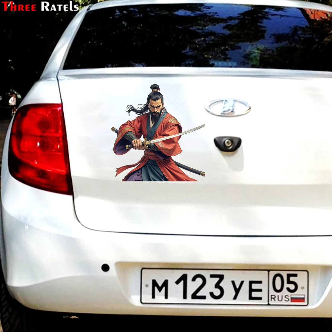Three Ratels QO26 Mighty and powerful ancient warrior character wall stickers for home decoration car body decals