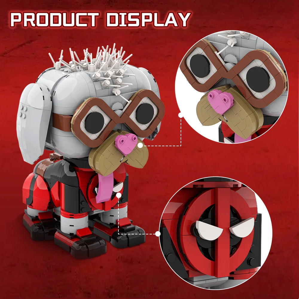 MOC Death God perro Brickheadzs bloques de construcción modelo personaje del juego personaje de acción ladrillos DIY ensamblados para regalo de niños